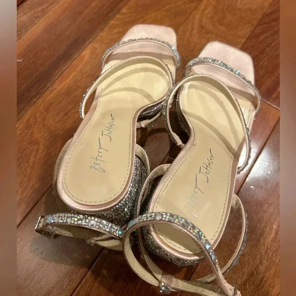 Betsey Johnson Denni Heeled Rhinestone Platform Sandals - Women’s Size 6.5 - Picture 7 of 8